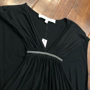 Robbi and Nikki Black Crisscross Blouse